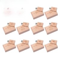 JASTER 10PCS/LOT Wooden USB 3.0 Flash Drive 128GB Free Custom Logo with Box Pen Drive 64GB wedding Gift Memory Stick 32GB U disk