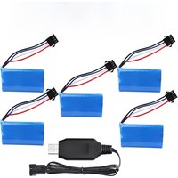 7.4V 600mAh 14500 1Li-ion Battery with SM-4P plug Batteries For Remote Controlled Helicopter quadcopter RC Car Truck Toys Parts
