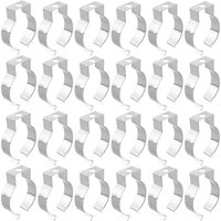 50pcs T8 U Clips Holder Bracket Light Fixture Mounting Bracket Accessories for LED Light Bulbs / Fluorescent Tube / Pipe Clamps
