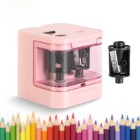 EAGLE Electric Pencil Sharpener Dual Holes Auto Stop USB/Battery Dual Power Fast Quiet Safe for Kids School Office Art Supplies