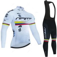 AliExpress NONE Gw Columbia Long Sleeve Cycling Jersey Set, Quick Dry Cycling Clothing, Bike Uniform, MTB Clothes, Bicycle Wear, Autumn