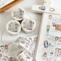 1pcs/1lot Decorative Adhesive tapes Cute Split masking tapes Junk Journal Scrapbooking stikcers DIY Paper