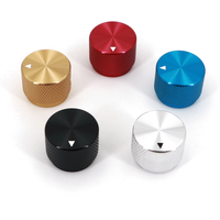 Solid Aluminum Alloy Small Size 20 x 15.5mm Volume Rotary Control 6mm Dia Potentiometer Cap Knob