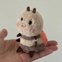 Pre-sale plush toys cute kawaii seven-spot ladybird ladybug baby black round eyes stuffed insect pendant palm figures
