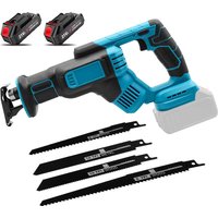 21V 300mm Akku-Säbelsäge mit Stufenloser Geschwindigkeitsregelung für Metall- und Holzschnitte, Kompatibel mit Makita-Akkus