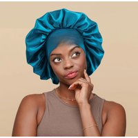 1PConstellation Print Satin Sleep Bonnet with Wide Band Soft Wrap Band for Daily Use Makeup & Face WashingComfortableSleepingCap