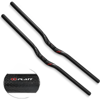 AliExpress PLATT-P EC10 Full Carbon Fiber Bicycle Handlebar Mountain Bike MTB Handlebar Flat Bar for Folding BMX Handlebars Bicycle Part New 25.4