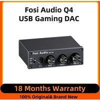 Fosi Audio Q4 Mini Stereo USB Gaming DAC & Headphone Amplifier Audio Converter Adapter for Home/Desktop Powered/Active Speakers