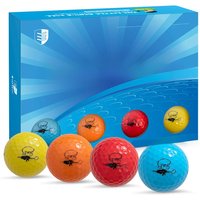 Caiton Youth Golf Balls 2-Layer Long Distance Balls, 4 Colors Cartoon Print ,High Bounce Core Soft Feel, 12/3pcs(opt)