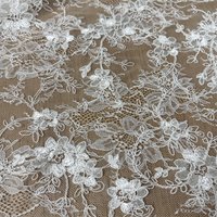 1 Yard Low Price Popular Chantilly Lace Fabric Embroidery Cord for Wedding Dress Lace Material