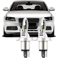 H4 High low beam LED Headlamp Bulbs 20000LM 6000K White NO FAN Design Internal Drive Auto Light Bulbs 3570 CSP LED Headlights