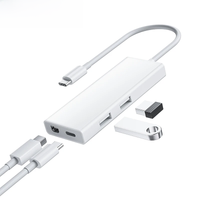 USB C to Mini DisplayPort Cable Hub adapter 4-in-1 Type C to Mini DP USB-C Multiport adapter Port replicator for Apple macs,Dell