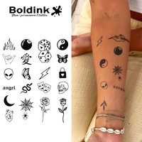 Spider web and other Halloween patterns Temporary Tattoo,Lasts To 15 Days New Technology Magic Waterproof Semi Permanent Sticker