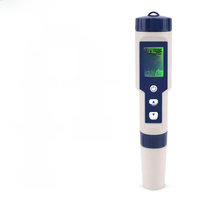 5 in 1 TDS/EC/PH/Salinity/Temperature Meter Digital Water Quality Monitor Tester for Pools, Drinking Water, Aquariums