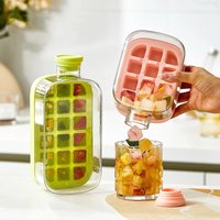 Creative Ice Cube Bottle Mold Food Grade with Straw Cup Kettle Ice Cube Trays Drink Easy Demould Ice Maker Outdoor Fitness Drink