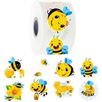 AliExpress NONE 100-500pcs Cartoon Bee Stickers Cute Decals DIY Skateboard Phone Bike Fridge Reward Sealing Label Stationery Sticker