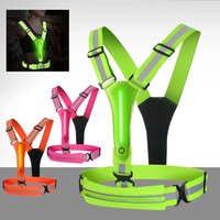 AliExpress NovaSphere LED Reflective Vest Light Up Running Vest Adjustable Straps Cycling Safety Vest USB Rechargeable 3 Light Modes for Night Running
