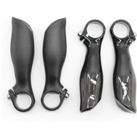 AliExpress NONE Newest Ergonomics Design Mountain Bike Full Carbon Fibre Handlebar Bar Ends City/Treking Bike Carbon Bicycle Bar Ends
