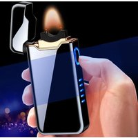 New Arc Type-C Electric Lighter Metal Rechargeable Portable Battery Display Large Flame Cigarette Accessories