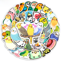 AliExpress NONE Kawaii Cartoon Parrot Stickers Colorful Bird DIY Laptop Skateboard Luggage Cup Bike Motorcycle Phone PVC Waterproof Child Toys