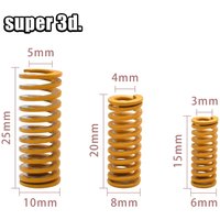 3D Printer Parts Spring For Heated bed Leveling Extruder strong spring Bore 3/4/5mm Outer diameter 6/8/10mm Length15/20/25mm