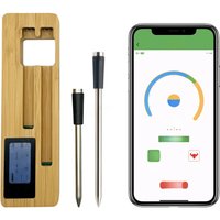 Wireless Meat Thermometer, Dual Probes Long Range Bluetooth Smart Digital Display BBQ meater thermometer for Grill Oven Smoker