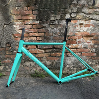 AliExpress NONE 700Cx30C SEABOARD CR05 Road Bike Frame Chromium-molybdenum Steel Frame Carbon Fiber Fork Disc Brake 100x12mm 142x12mm Thru Axle