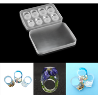 1pcs DIY Crystal Epoxy Ring Silicone Mold UV Resin Molds Ring Jewelry Moulds DIY Jewelry Accessories Epoxy Resin Tools