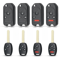KEYYOU Flip Folding Car Key Shell Case Cover For Honda CRV Accord Civic Odyssey Fit Pilot Insight Ridgeline