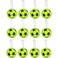 AliExpress 12PCS Reflector Pendant Soccer Keychain,Safety Football Reflector ,Reflective Keyring for Cycling Walking Running