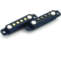 5V 1A Magnetic Pogo Pin Connector 4Pin Pogopin Male Female 2.54mm Spring Loaded DC Magnet Connector Power Socke