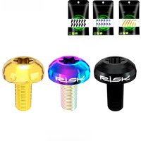 RISK 12pcs Bicycle Disc Brake Rotor Bolt M5*10mm Road MTB Bike T25 TC4 Titanium Torx Rotor Fixing Brake Screw Bicycle Parts