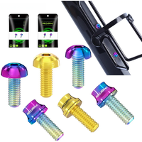 AliExpress RISK 2pcs M5x12mm Titanium Alloy Bike Bottle Holder Screw Bicycle Water Bottle Cage Bolts Mountain Road Bike Accessories