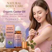 Organic Castor Oil Soothing Essence Ball Deeply Hydrating Nourishing Relieving Dryness and Brightening Daily Skin Care Essence