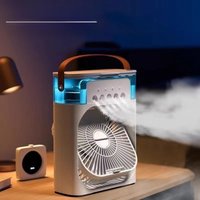 3 In 1 New Fan AIr Conditioner Household Small Air Cooler LED Night Light Portable Humidifier Air Adjustment Fan Office Home Fan