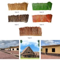 Artificial Straw Roof Thatch Roll PE Bar Hut Grass Umbrella Covers Fence Decoration Outdoor Reusable for Business Garden Patio