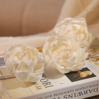 5PCS Simulated Peony Fragrance Sola Flower for Essential Oil Diffuser,Home Decoration Hand-made Dried Flower Rattan Stick