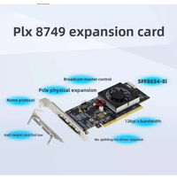 PLX expansion card PLX8749 with SFF-8654-8I * 3 * SFF8654 x8 2 * M.2 Nvme
