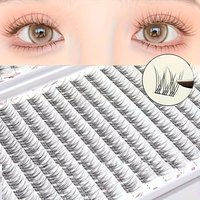 384 clusters of eyelashes, single cluster eyelashes, slender cross eyelash fishtail design, soft and light