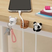 Desktop Data Cable Fixer Nail-free Seamless Silicone Cable Organizer Mouse Cable Headset Multifunctional Winder Desk Organizer