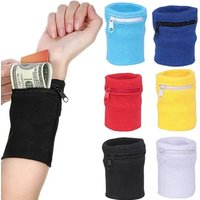 AliExpress Sports Wristband Zipper Wrist Support Wallet Multifunction Gym Running Arm Band Bag Key Card Storage Bag Cycling Purse Sweatband