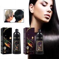 Hair Color Dye Shampoo Gray White Cover Natural Fast Dye Repair Dry Damaged Cleaning Nourishing Roots Restore Black Hair Shampoo