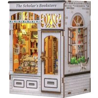 CUTEBEE DIY Book Nook Kit Precision Laser Cut 3D Wooden Model Building Kit Realistic Miniature Dollhouse with LED Room Decor Collectible Gift for Men