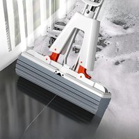 Sponge Mop for Floor Cleaning Free Hand Washing Squeeze Cotton Head Replace Super Absorbent Wet and Dry Use Sponge Fold Type Mop