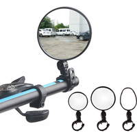 AliExpress NONE Bicycle Rearview Mirror Wide Angle Convex Mirror Bicycle Reflector Mountain Bike Rearview Mirror Silicone Handle Rearview Mirror