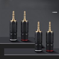 YYAUDIO 3.5mm Stereo Male Jack Plug 3 Pole Gold-Plated Pure Copper for Equipment with 3.5mm Interface DIY Solder Adapter