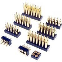 2 Pcs Spring-Loaded Pogo Pin Connector 4 6 8 10 12 14 16 20 Positons Dual Row SMD THT DIP Grid 2.54 MM .1 Inch Power DC
