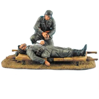 1/35 Resin Figure Model Building Kits Historical Hobby Miniature Toy Ambulance Soldier 2 Figures Unassambled Unpainted C1254