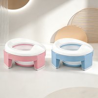 Neuer 3-in-1 Reise-Toilettensitz Tragbarer Kinder-Toilettensitz Faltbarer Sicherer Silikon-Baby-Toilettensitz für Familien und Outdoor-Aktivitäten