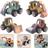 4 Styles Children's Disassembling Engineering Vehicle Truck Engineering Vehicle Excavator Free Screwdriver DIY Toddler Truck Toy